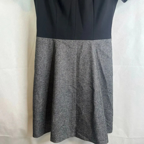 Esprit Herringbone Two Tone Short Sleeve Wool Blend Dress Size 4 - Picture 7 of 11
